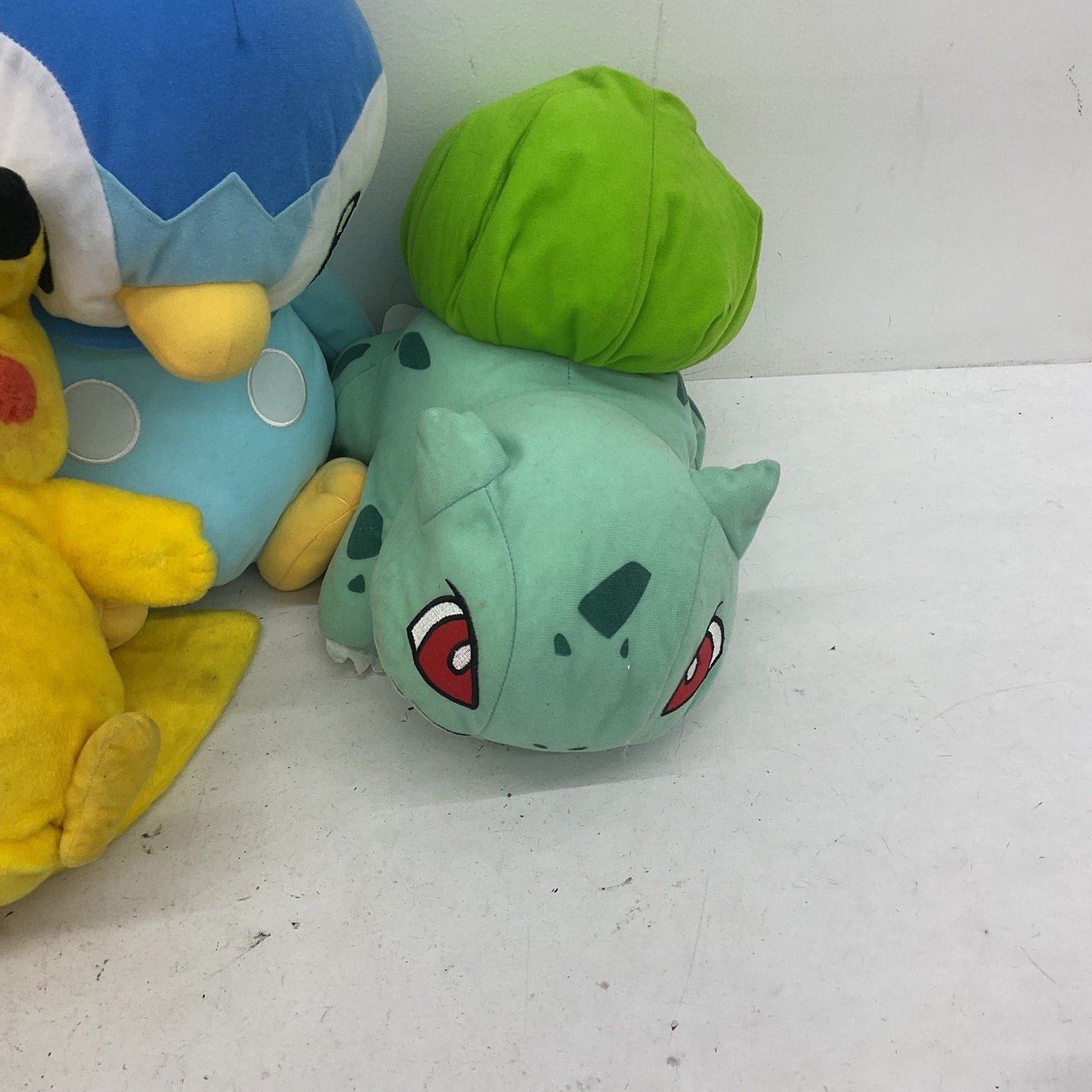 Preowned Multicolor Pokemon Stuffed Animals LOT Detective Pikachu Bulbasaur Bird - Warehouse Toys