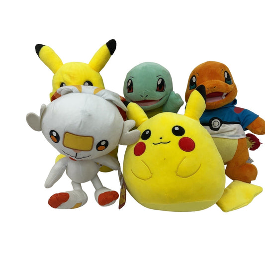 Preowned Multicolor Pokemon Stuffed Animals LOT Squirtle Pikachu Charmander - Warehouse Toys