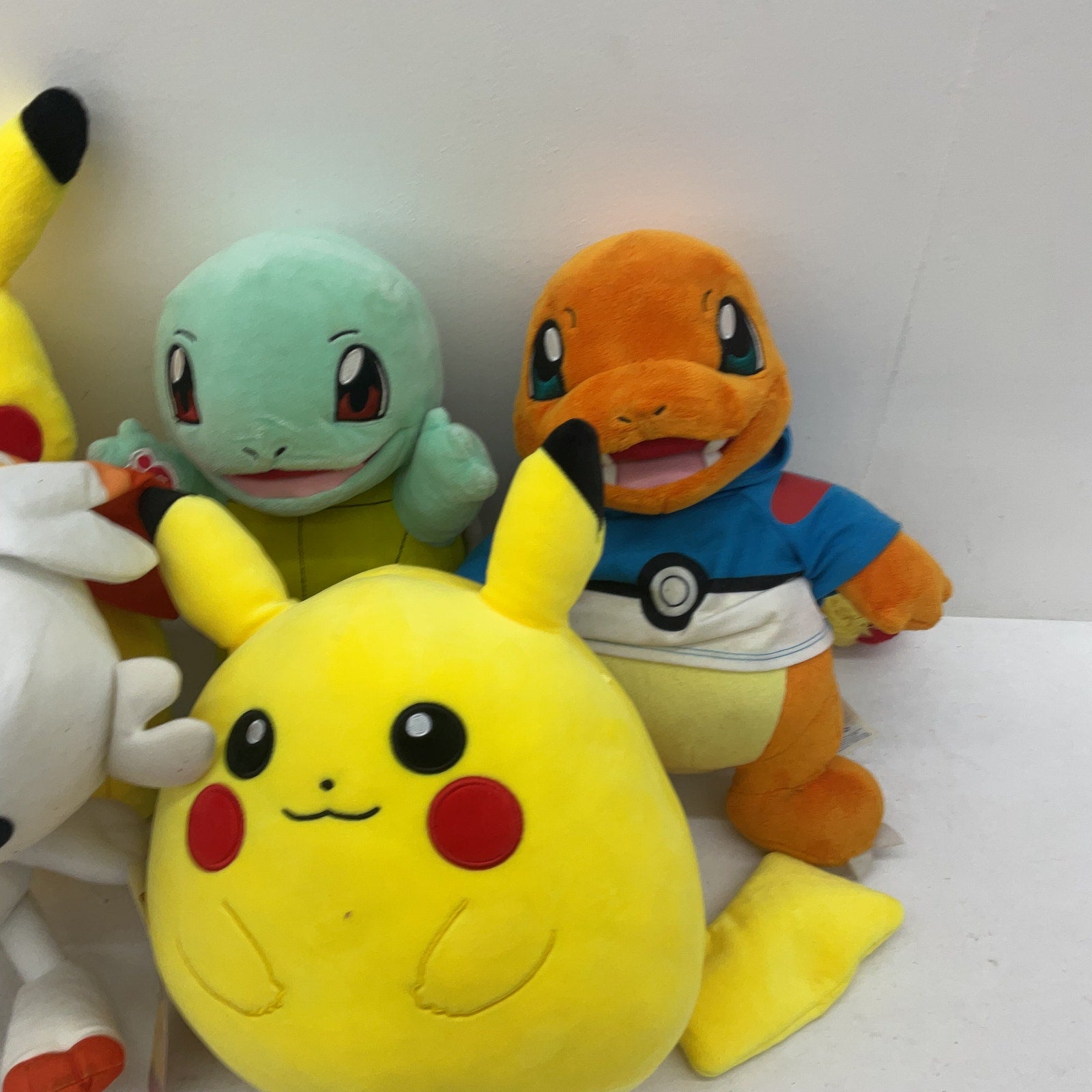 Preowned Multicolor Pokemon Stuffed Animals LOT Squirtle Pikachu Charmander - Warehouse Toys