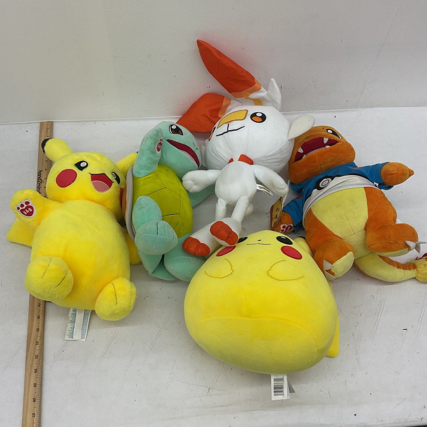 Preowned Multicolor Pokemon Stuffed Animals LOT Squirtle Pikachu Charmander - Warehouse Toys