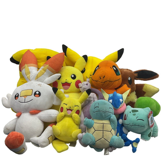 Preowned Multicolor Pokemon Stuffed Animals Mixed Preowned LOT 11 lbs!! Pikachu - Warehouse Toys