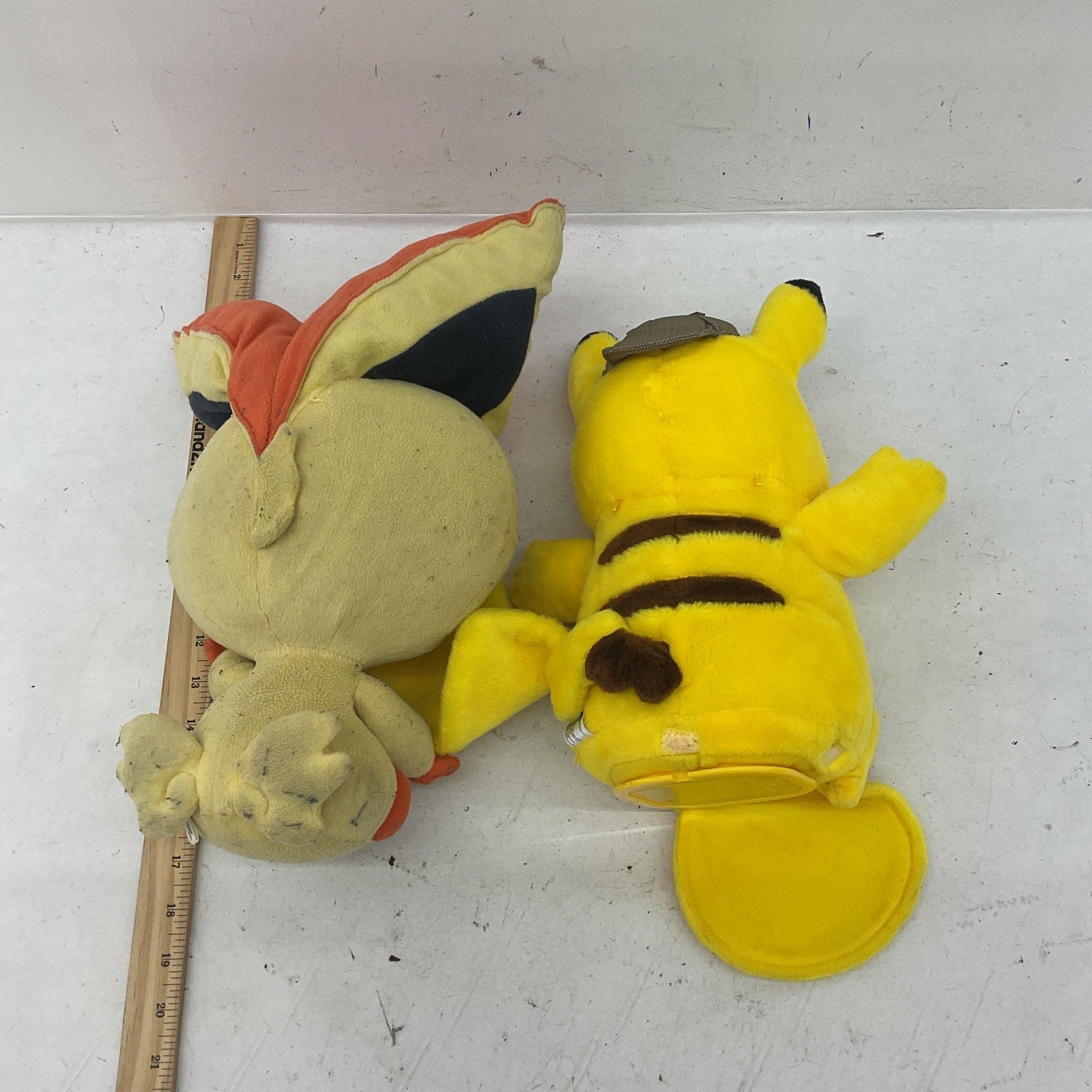 Preowned Multicolor Pokemon Stuffed Animals Victini & Detective Pikachu LOT 2 - Warehouse Toys