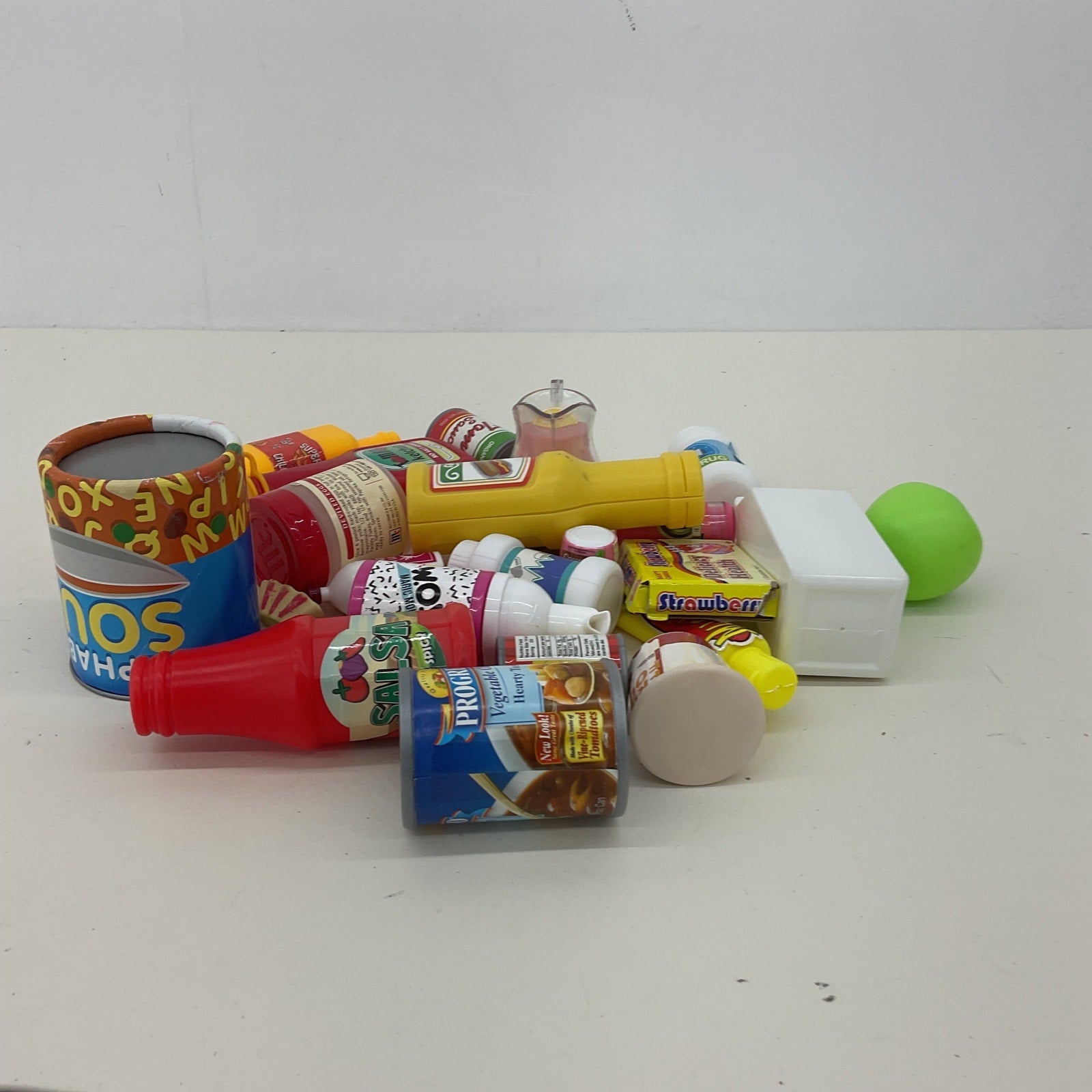 Preowned Multicolor Pretend Play Shop Toy Set Groceries Canned Food Condiments - Warehouse Toys