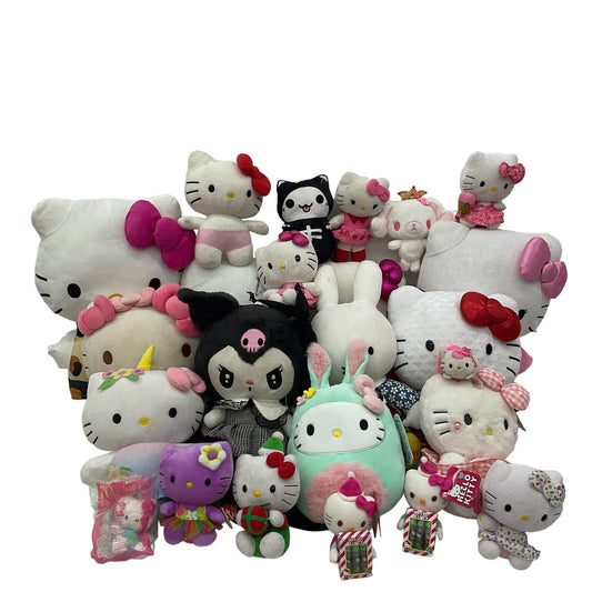 Preowned Multicolor Sanrio Stuffed Animal Toys LOT 12 lbs Hello Kitty Kuromi - Warehouse Toys