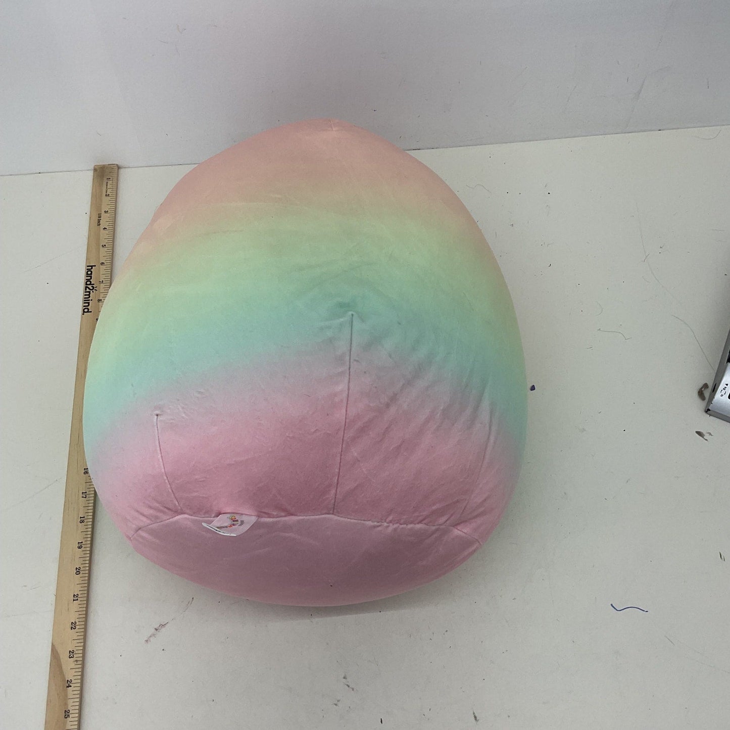 Preowned Multicolor Squishmallows Stuffed Animal Ombre Rainbow Yeti Large AS IS - Warehouse Toys