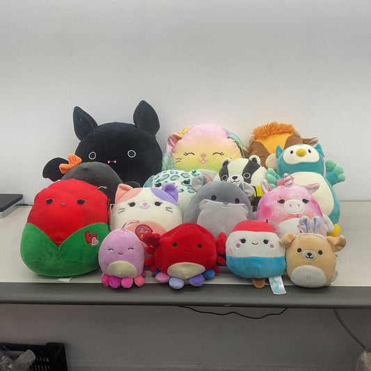 Preowned Multicolor Squishmallows Stuffed Animal Plush Toy Wholesale Lot - Warehouse Toys