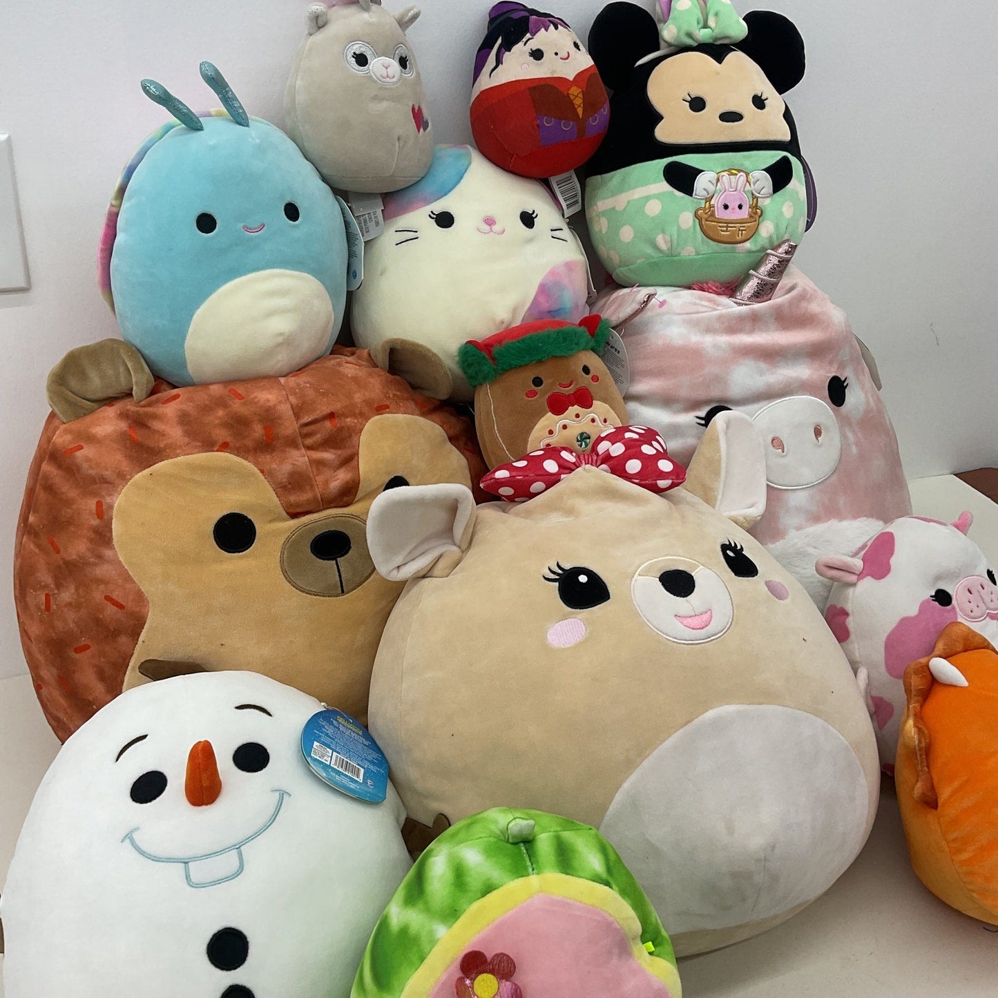 Preowned Multicolor Squishmallows Stuffed Animals 13 lbs LOT!!! Disney Fruit - Warehouse Toys