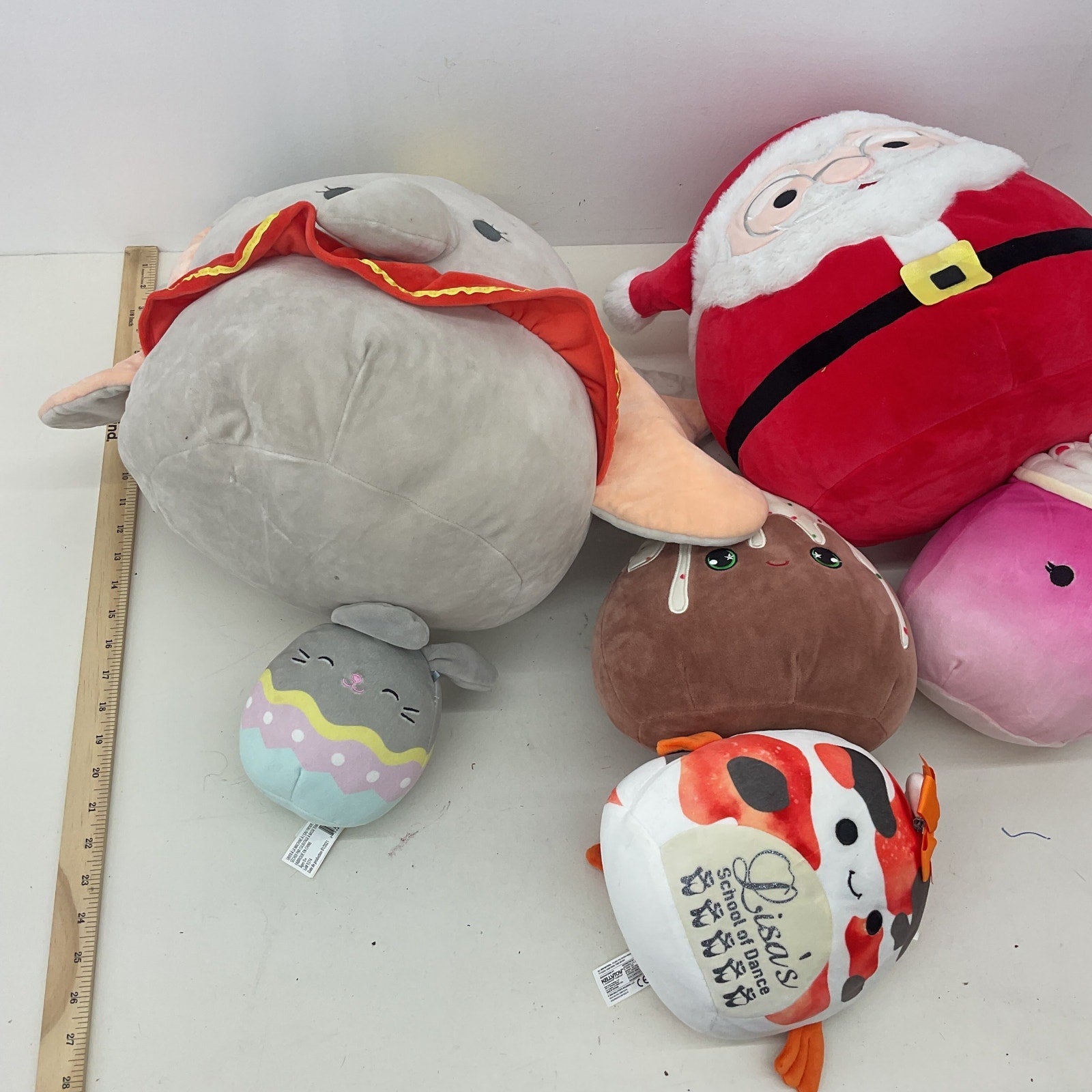 Preowned Multicolor Squishmallows Stuffed Animals 5 lbs Mixed LOT Dumbo Sundae - Warehouse Toys