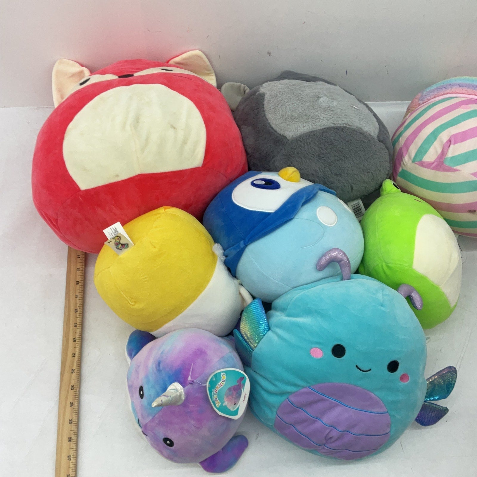 Preowned Multicolor Squishmallows Stuffed Toys LOT 13 lbs Disney Pokemon Matcha - Warehouse Toys