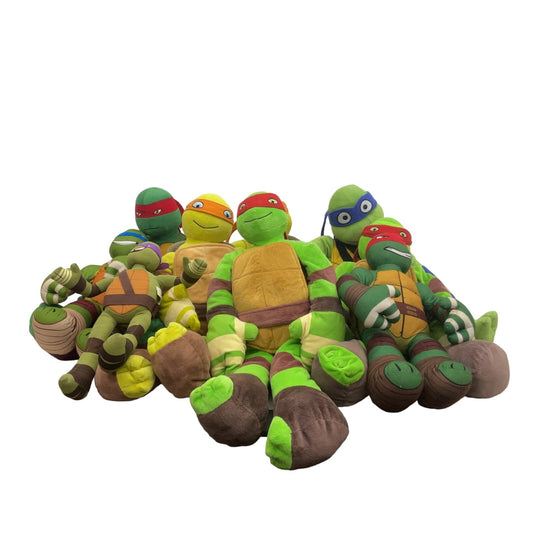 Preowned Nickelodeon TMNT Ninja Turtles Character Plush Dolls 9 lbs LOT Mikey - Warehouse Toys