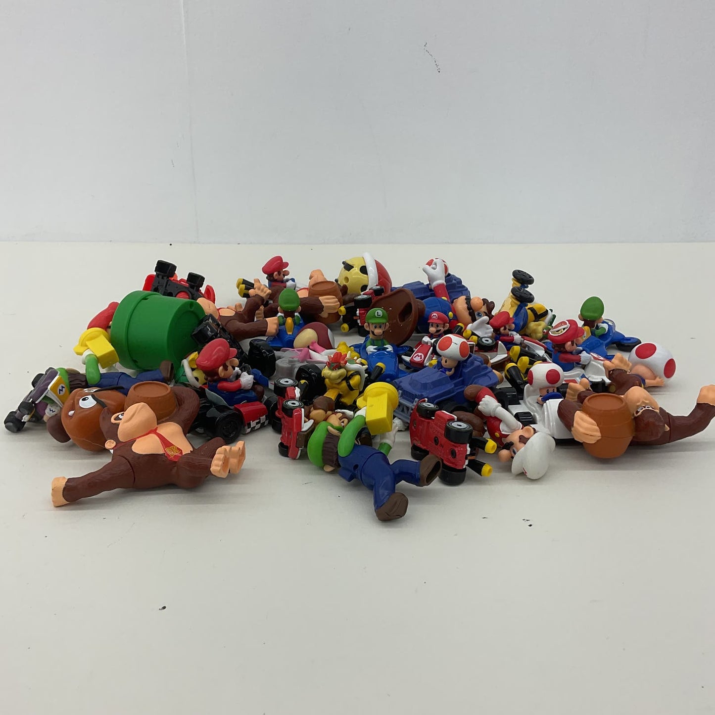 Preowned Nintendo Super Mario Toy Figures Cake Toppers Vehicles Cars Mario Kart - Warehouse Toys