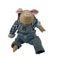 Preowned Osh Kosh Brown Pig in Denim Farmer Overalls Jumbo Sized Stuffed Animal - Warehouse Toys