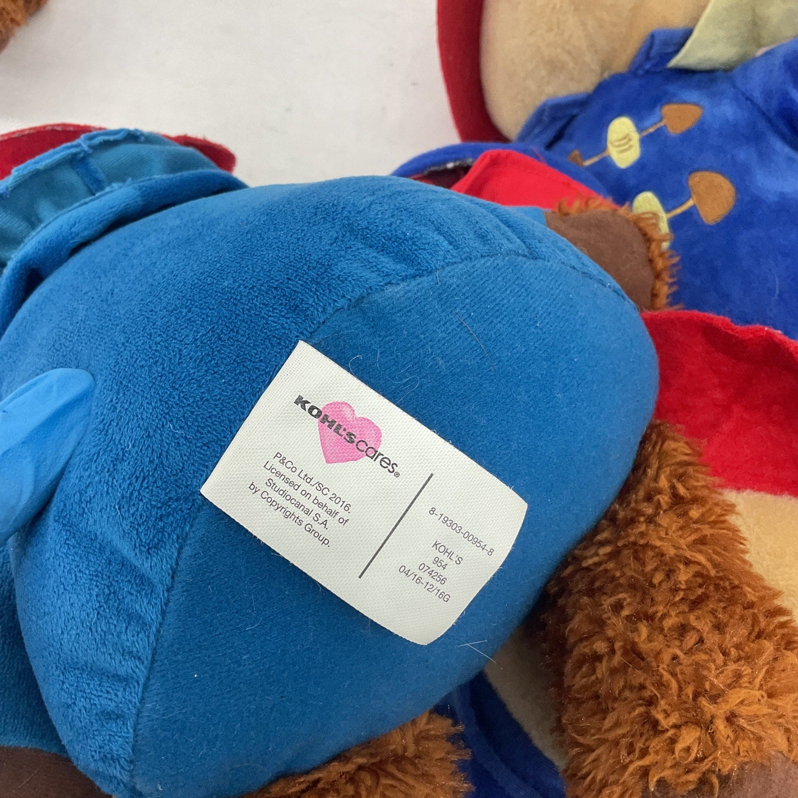 Preowned Paddington Bear Plush Dolls 5 lbs LOT Teddy in Rain Coat Storybook - Warehouse Toys