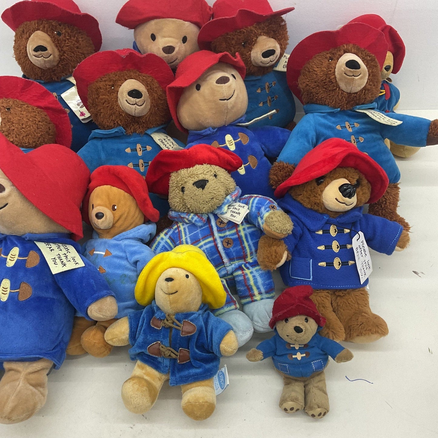 Preowned Paddington Bear Stuffed Toys Plush Dolls LOT 5 lbs Teddy in Rain Coat - Warehouse Toys