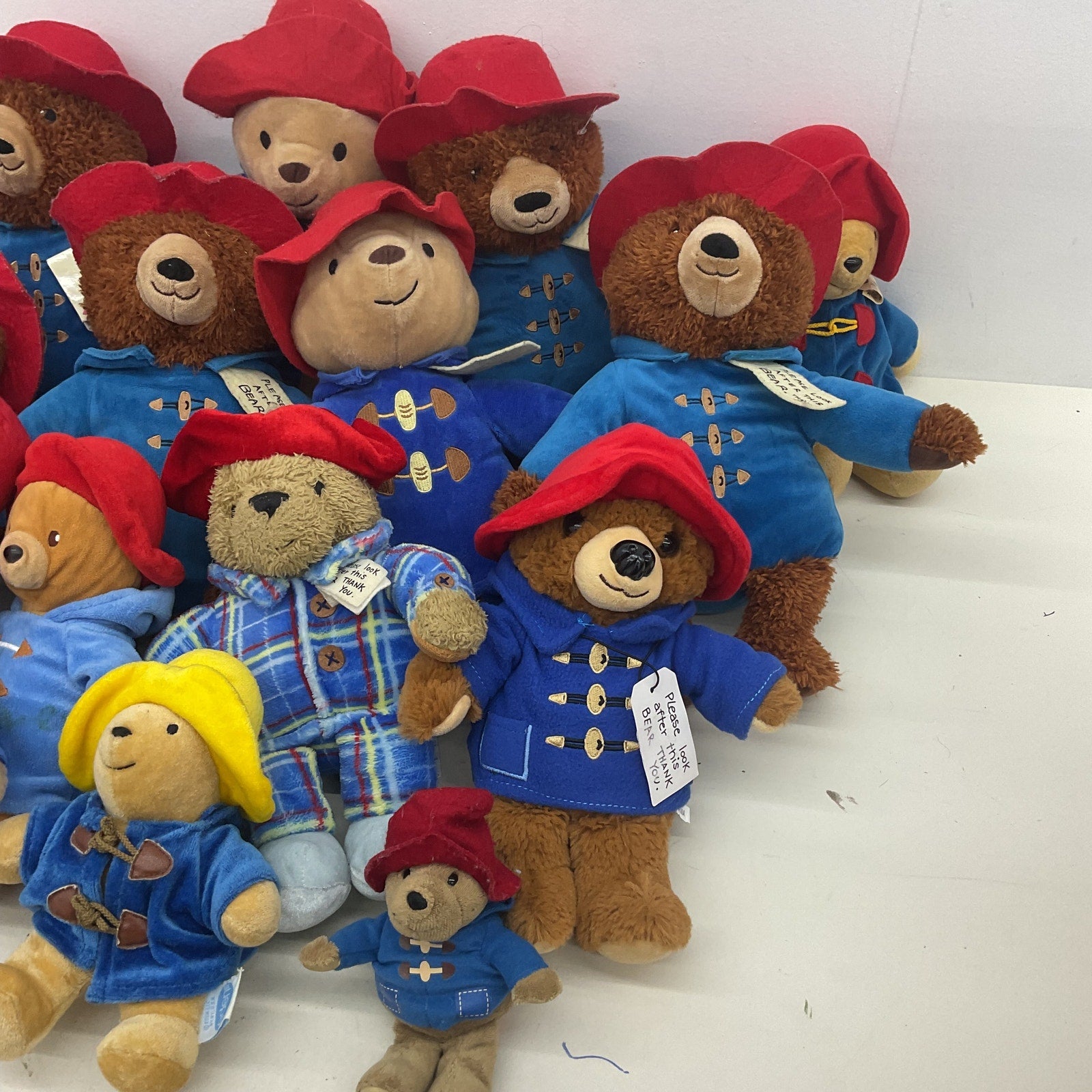 Preowned Paddington Bear Stuffed Toys Plush Dolls LOT 5 lbs Teddy in Rain Coat - Warehouse Toys