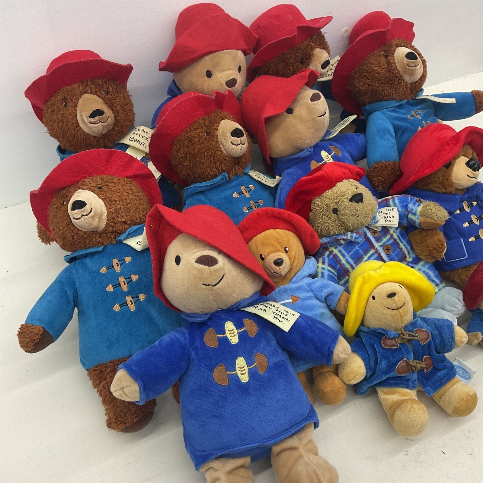 Preowned Paddington Bear Stuffed Toys Plush Dolls LOT 5 lbs Teddy in Rain Coat - Warehouse Toys