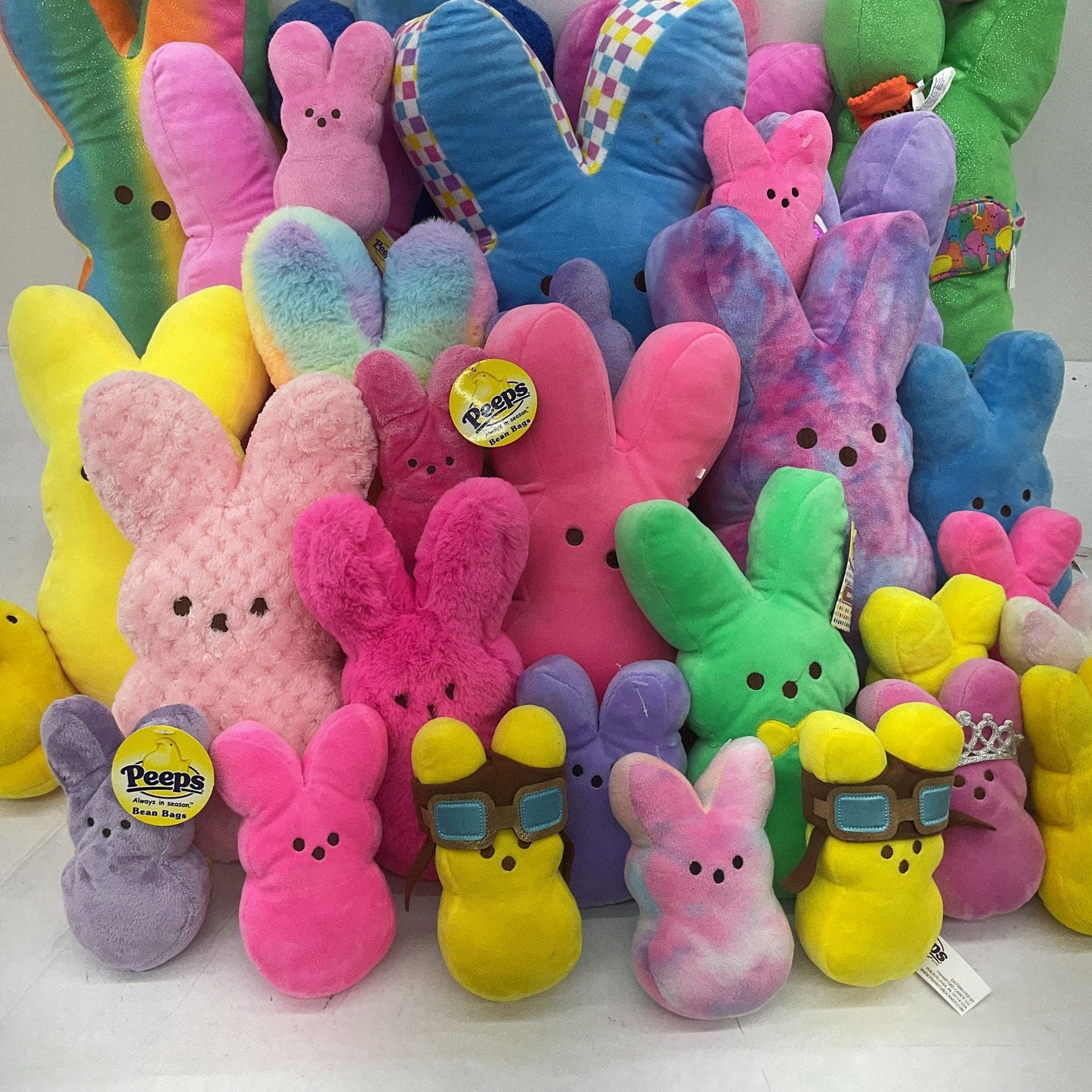 Preowned Peeps Multicolor Stuffed Animal Toys LOT 13 lbs Easter Mascots Bunny - Warehouse Toys