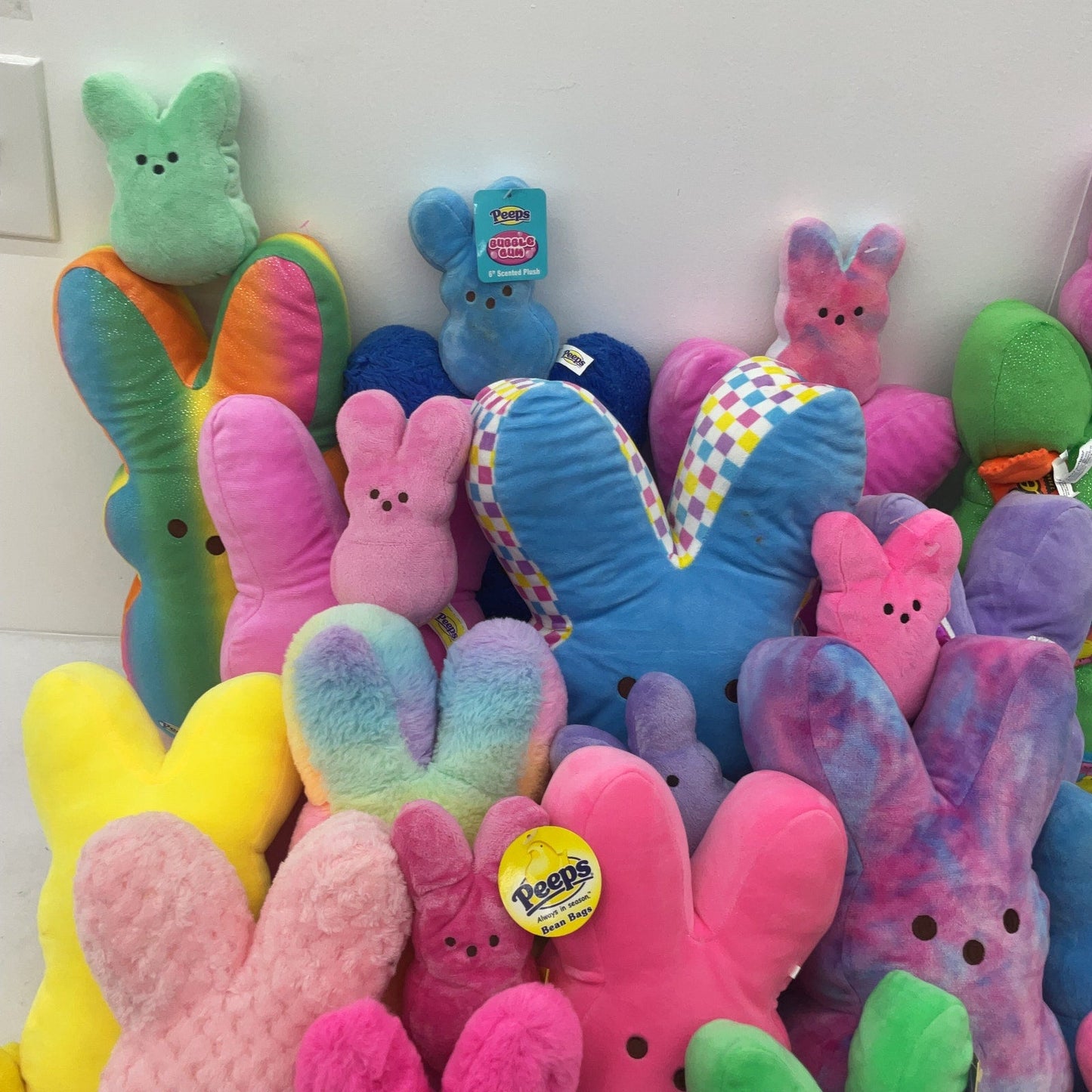 Preowned Peeps Multicolor Stuffed Animal Toys LOT 13 lbs Easter Mascots Bunny - Warehouse Toys