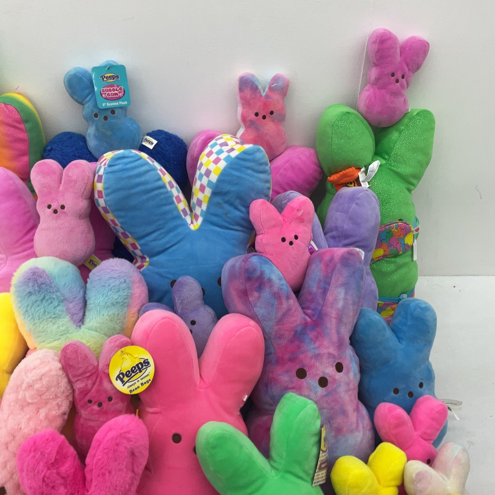 Preowned Peeps Multicolor Stuffed Animal Toys LOT 13 lbs Easter Mascots Bunny - Warehouse Toys