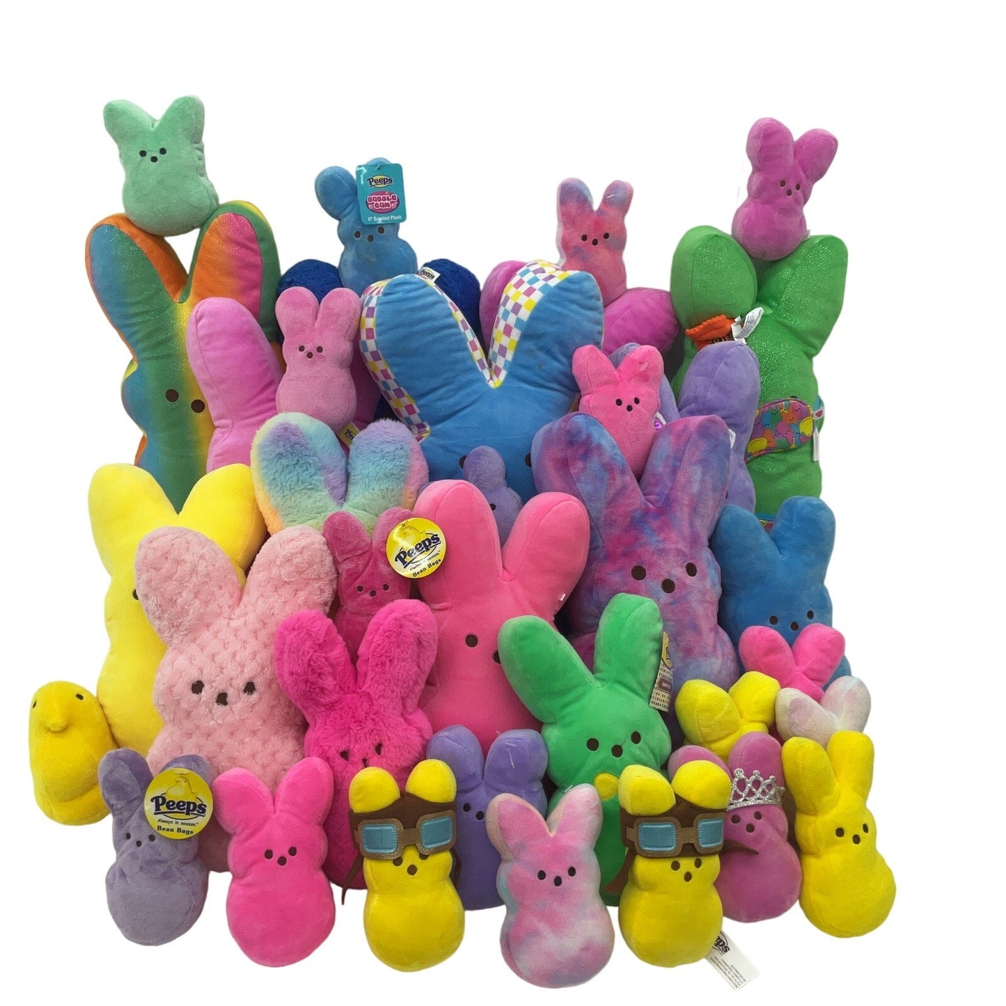 Preowned Peeps Multicolor Stuffed Animal Toys LOT 13 lbs Easter Mascots Bunny - Warehouse Toys