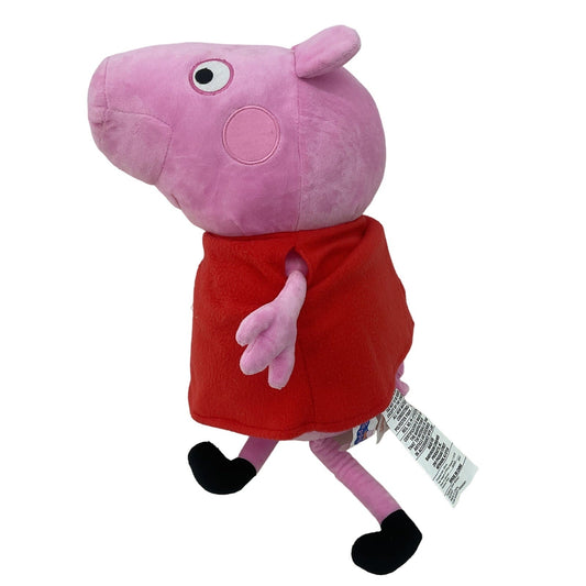 Preowned Peppa Pig Pink Red Dress Plush Doll Stuffed Animal Toy - Warehouse Toys