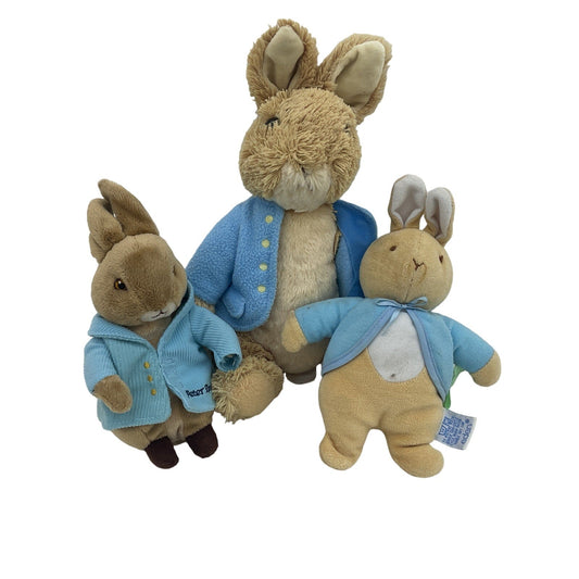 Preowned Peter Rabbit Easter Holiday Beatrix Potter Character Plush Dolls LOT - Warehouse Toys