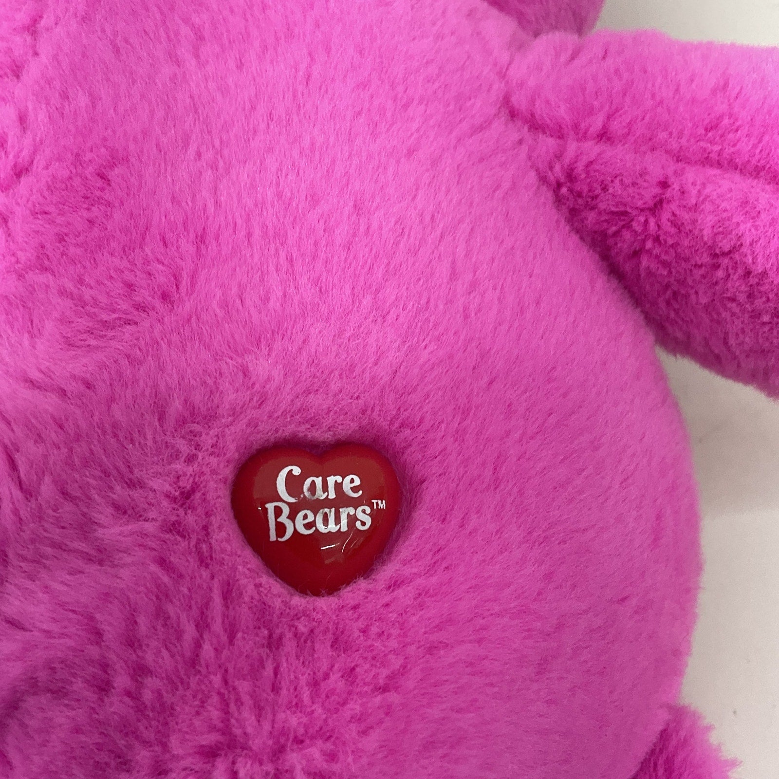 Preowned Pink Care Bears Stuffed Animals LOT 2 Large Loves A Lot Cheer Bears - Warehouse Toys