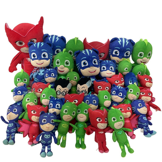 Preowned PJ Masks Character Plush Doll LOT 12 lbs Mixed Gekko Owlette Catboy - Warehouse Toys