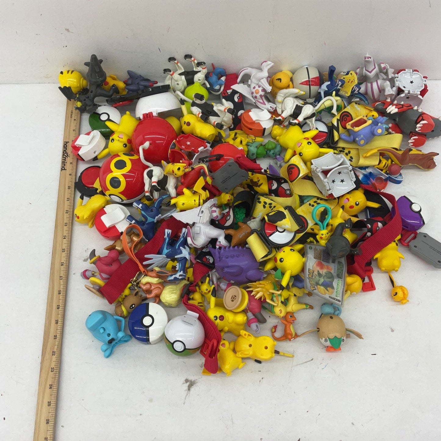 Preowned Pokemon Character Toy Figures Cake Toppers Pokeballs Toys LOT 10 lbs - Warehouse Toys