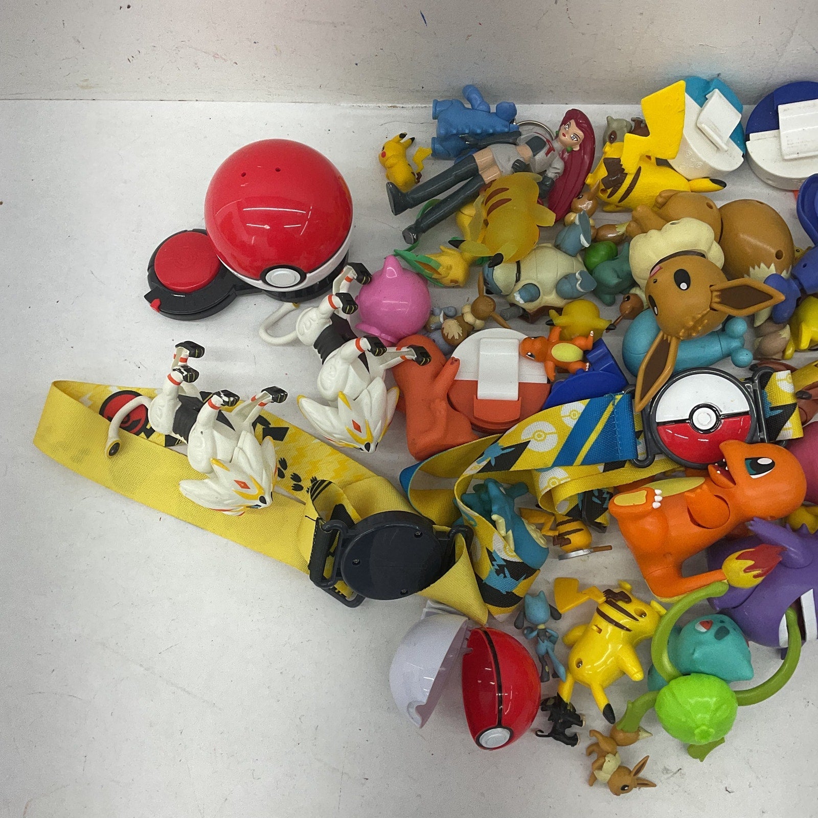 Preowned Pokemon Character Toy Figures Cake Toppers Pokeballs Toys LOT 4 lbs - Warehouse Toys