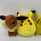 Preowned Pokemon LOT Eevee Yellow Pikachu Character Plush Dolls - Warehouse Toys