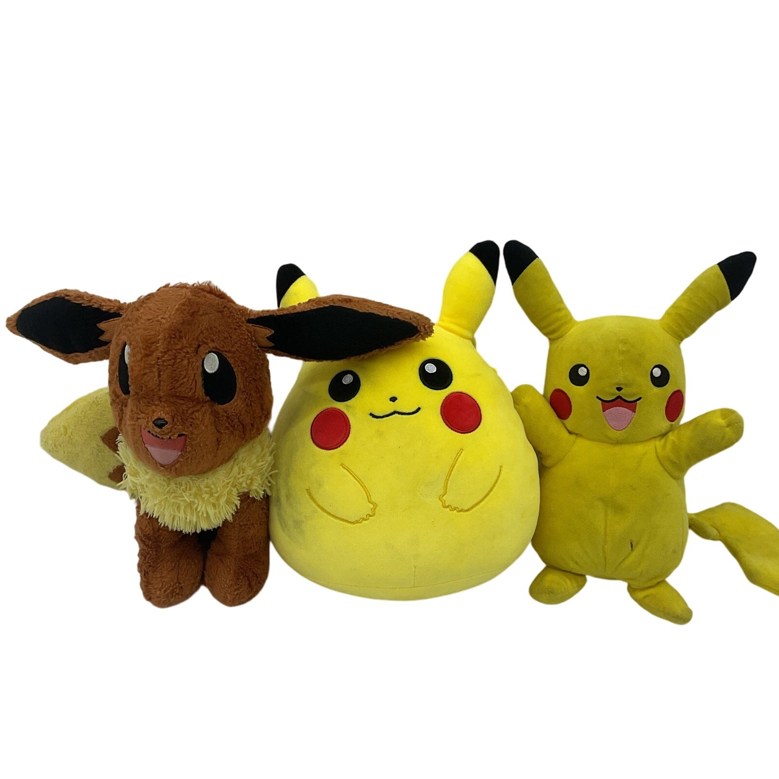 Preowned Pokemon LOT Eevee Yellow Pikachu Character Plush Dolls - Warehouse Toys