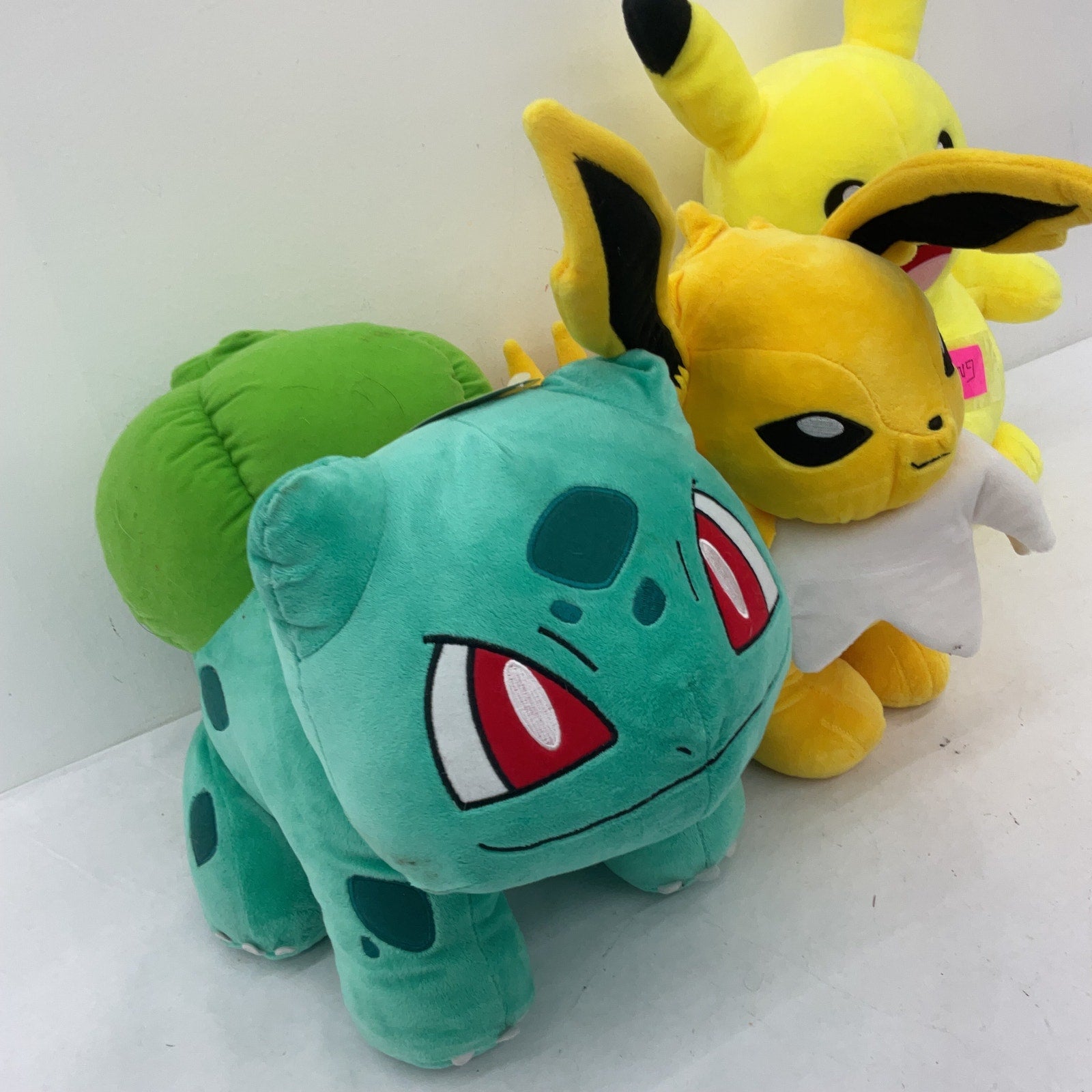 Preowned Pokemon Plush LOT Bulbasaur Jolteon Pikachu Stuffed Animals Toys - Warehouse Toys