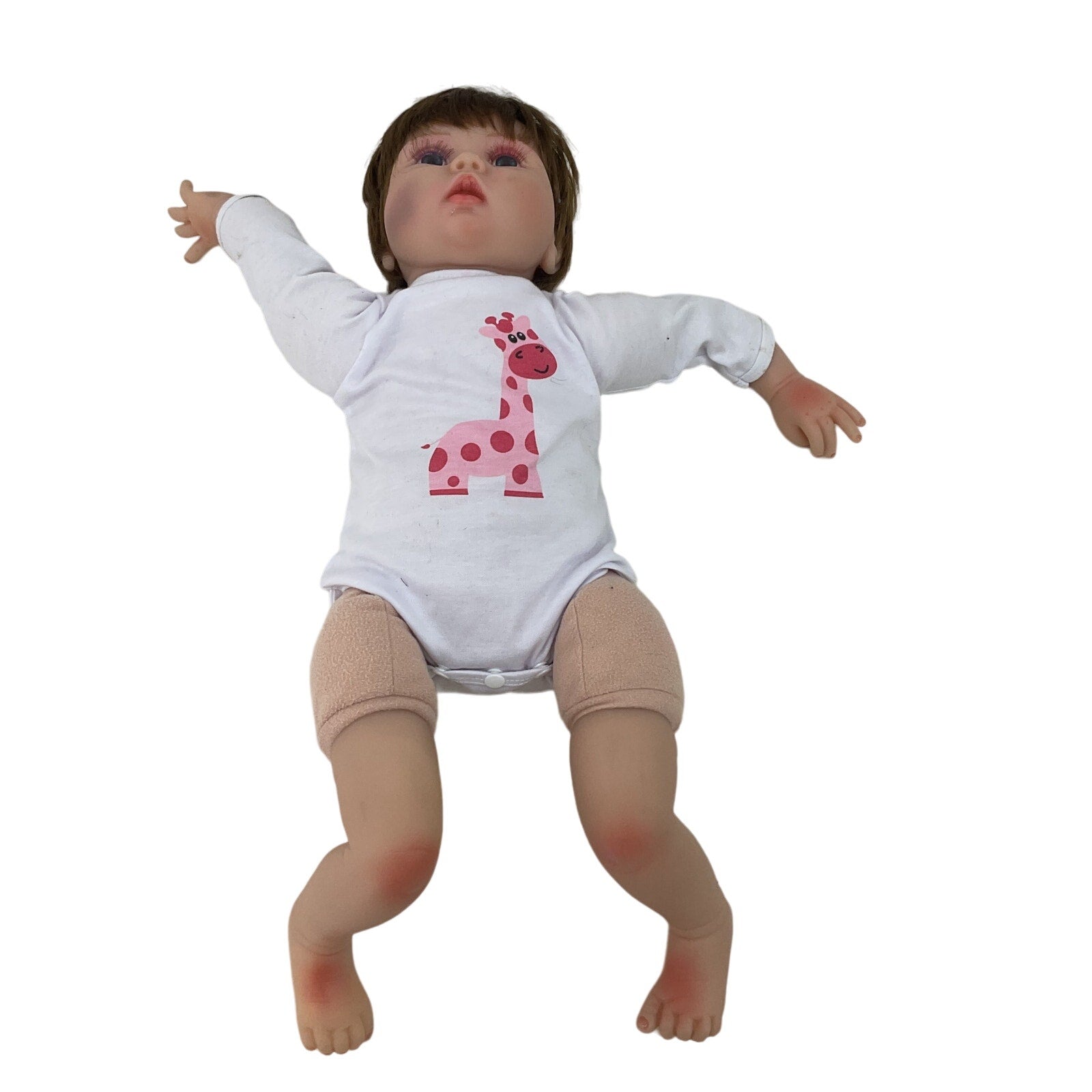 Preowned Realistic Brunette Baby Doll Soft Body - Warehouse Toys