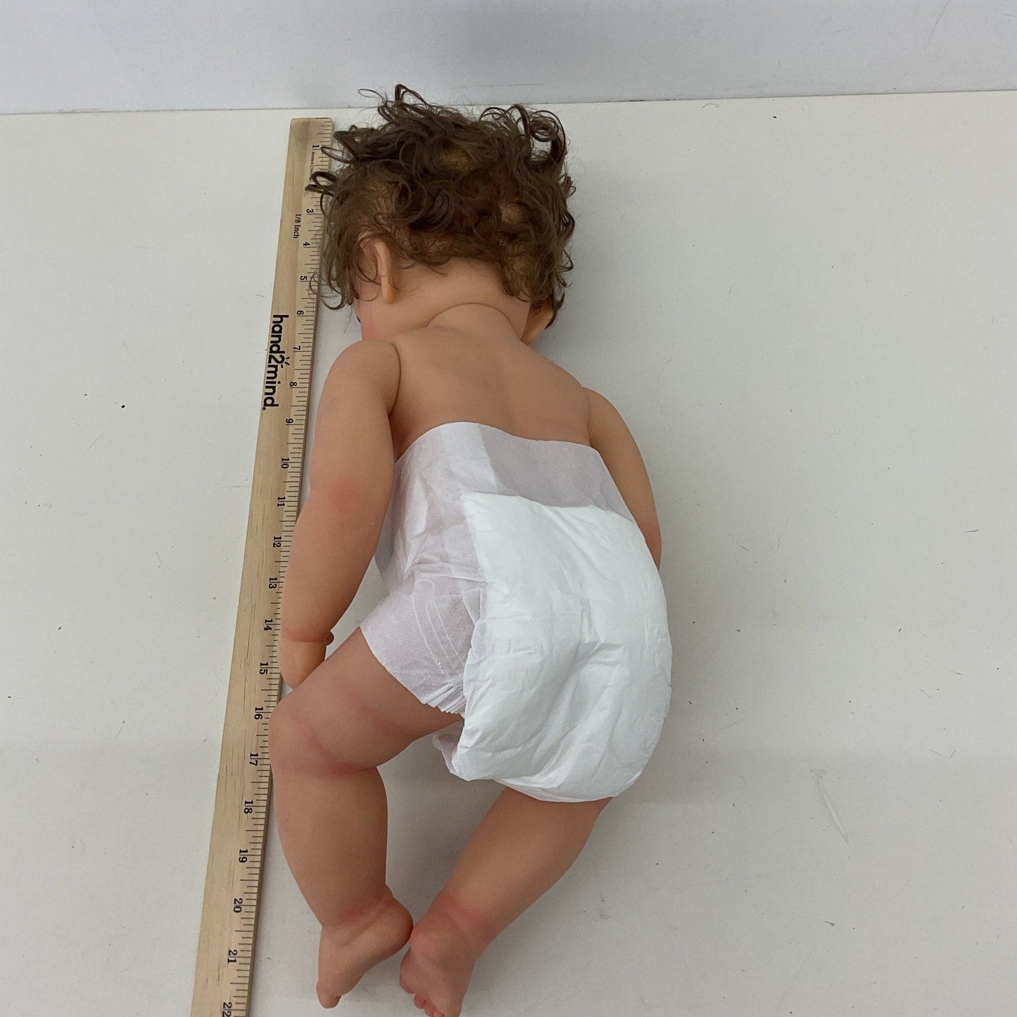 Preowned Realistic Looking Brunette Baby Play Doll - Warehouse Toys