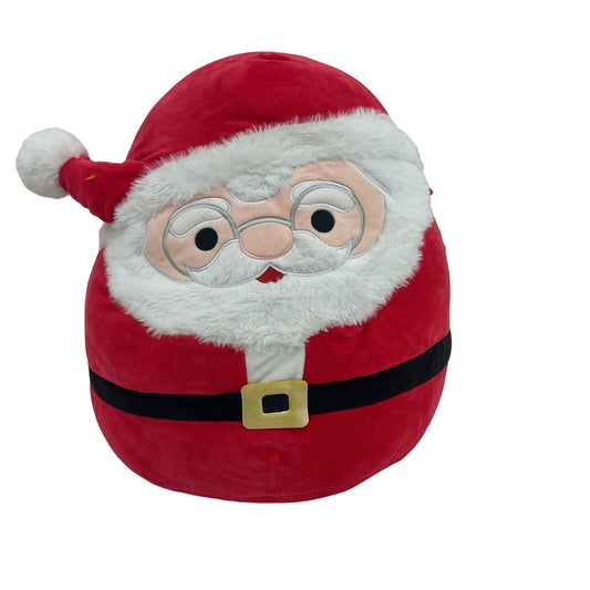 Preowned Red White Holiday Christmas Santa Claus Squishmallows Stuffed Animal - Warehouse Toys