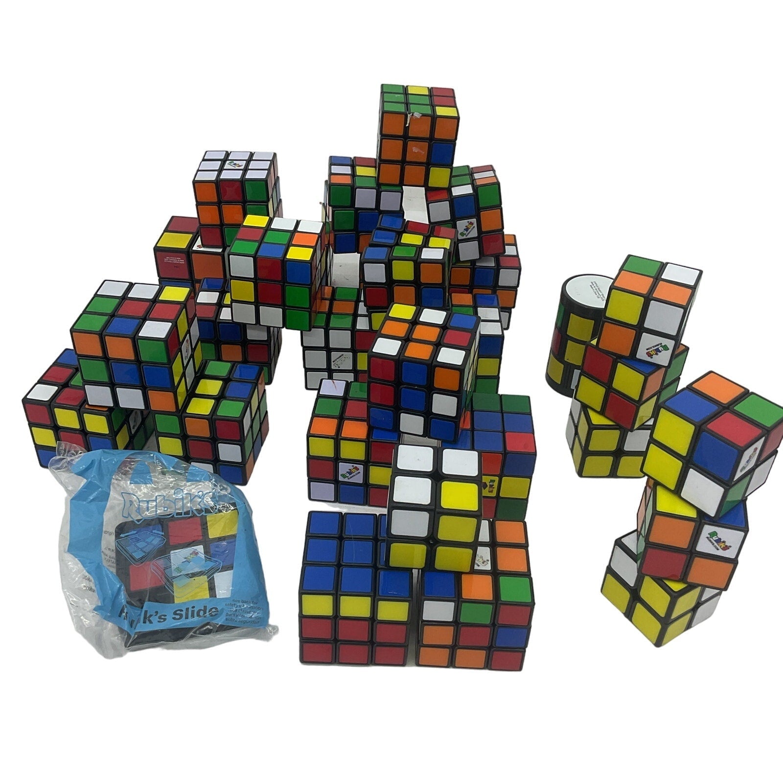 Preowned Rubik's Cube & Others Brain Teasers Puzzles Puzzle Twist Cubes LOT 6 lb - Warehouse Toys