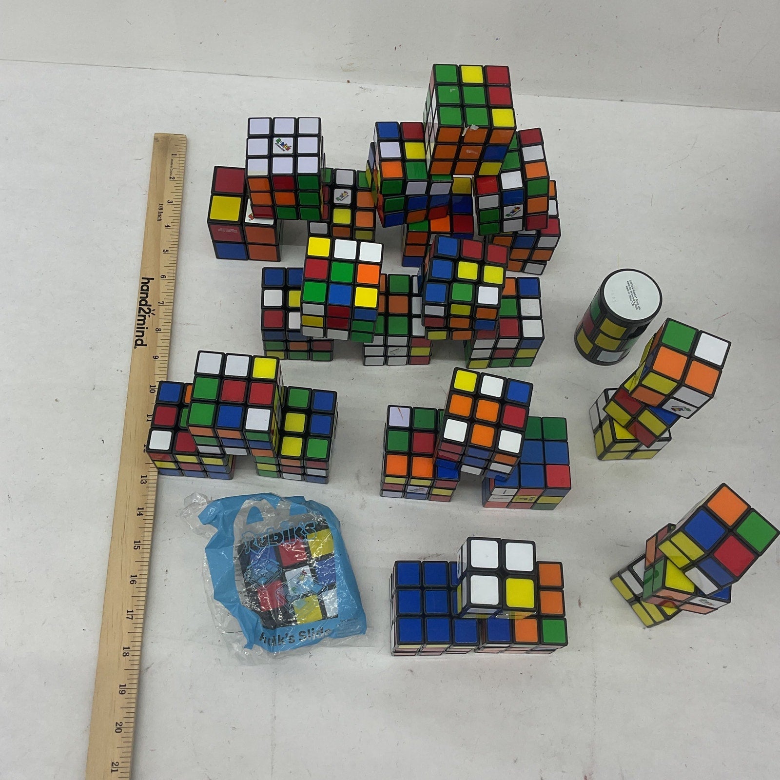 Preowned Rubik's Cube & Others Brain Teasers Puzzles Puzzle Twist Cubes LOT 6 lb - Warehouse Toys