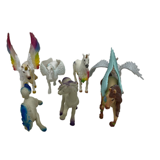 Preowned Schleich & Others Fantasy Unicorn Pegasus Winged Horse Figures Mixed - Warehouse Toys