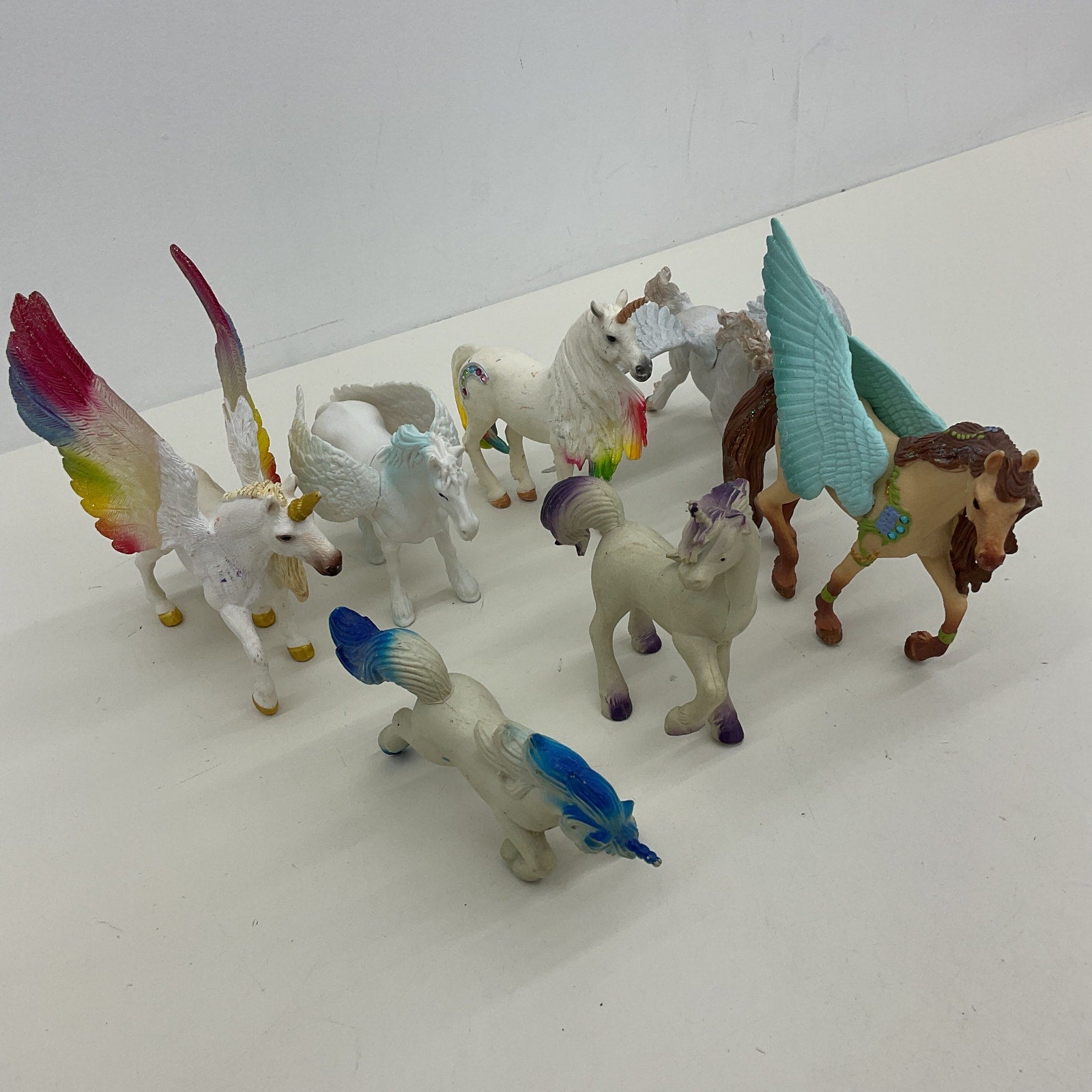 Preowned Schleich & Others Fantasy Unicorn Pegasus Winged Horse Figures Mixed - Warehouse Toys