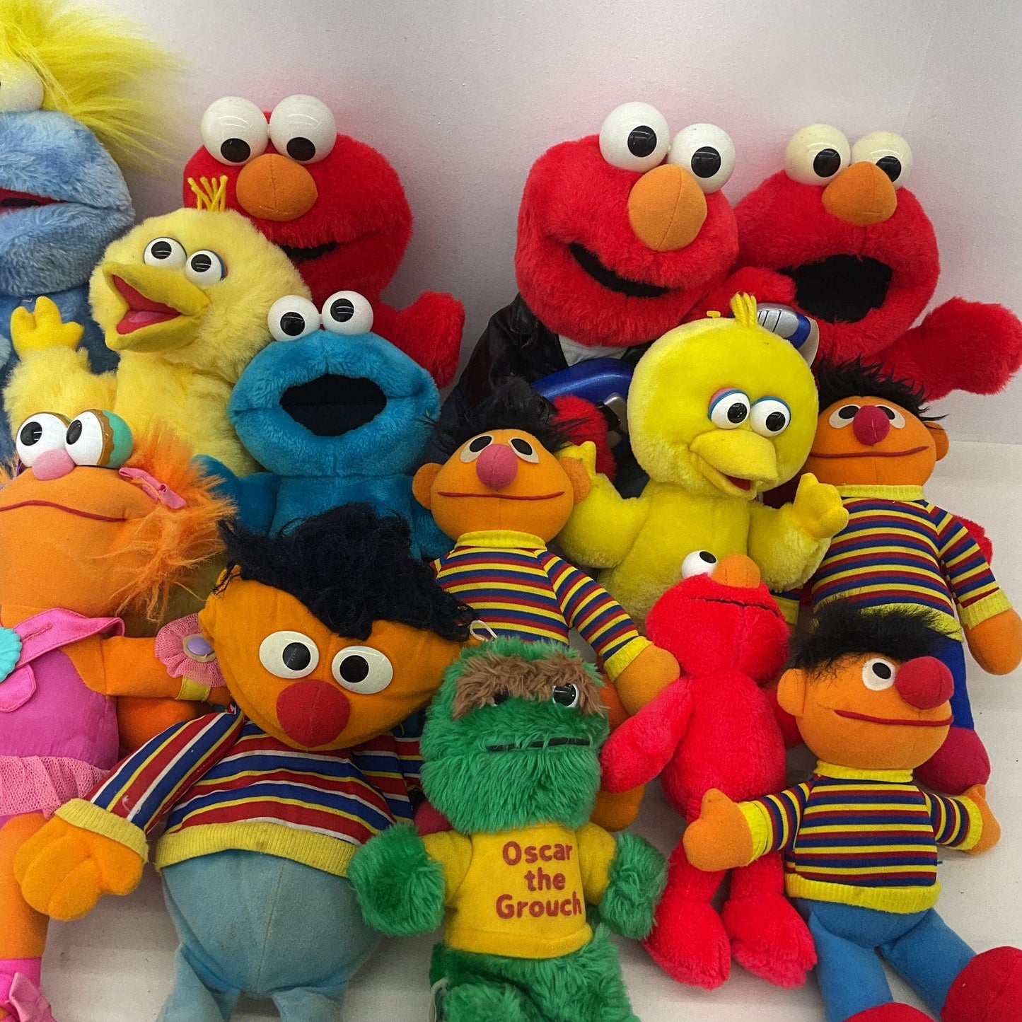 Preowned Sesame Street Plush Toys Stuffed Animals LOT 12 lbs Elmo Ernie Zoe - Warehouse Toys