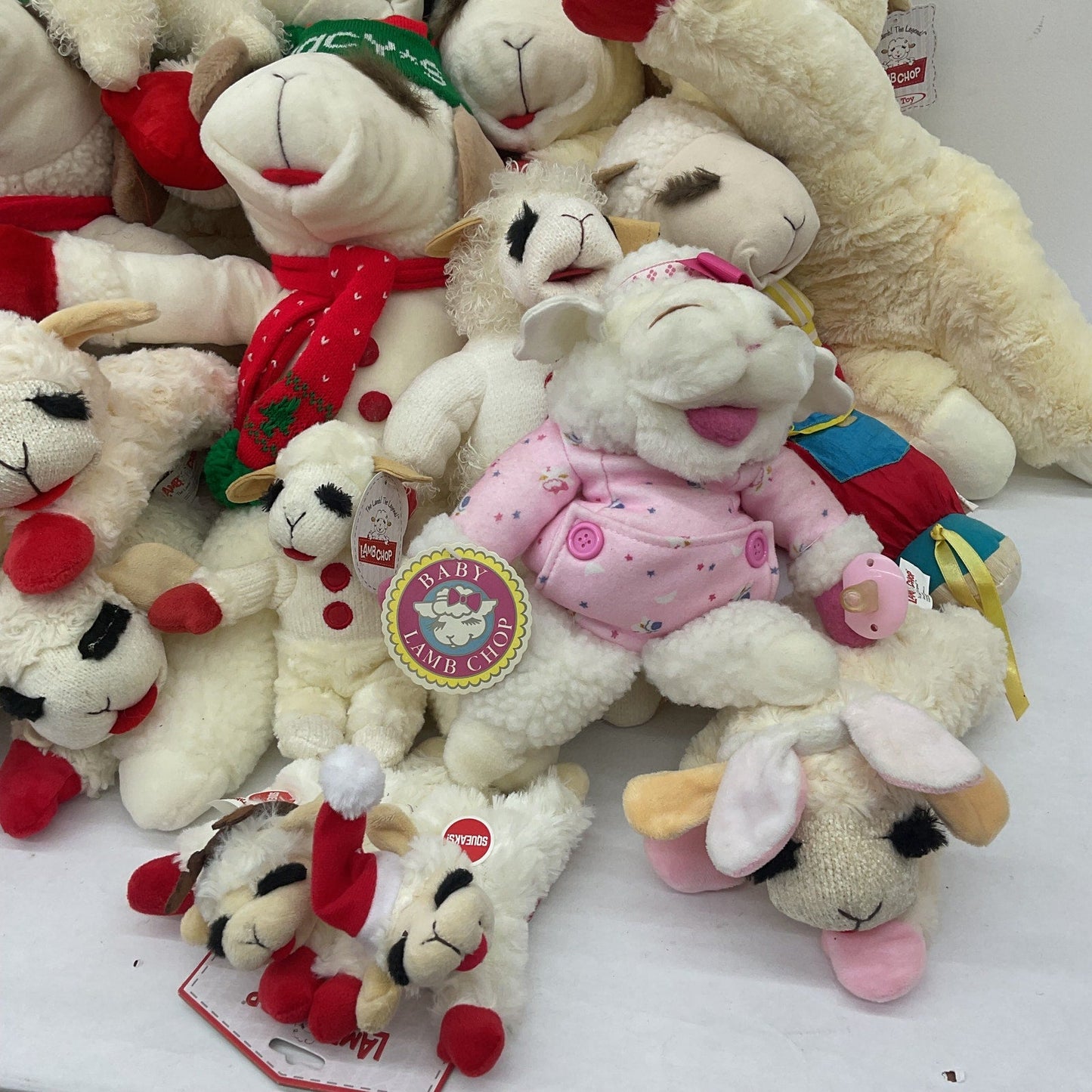 Preowned Shari Lewis' Lamb Chop Stuffed Animals Plush Dolls LOT 13 lbs Mixed - Warehouse Toys