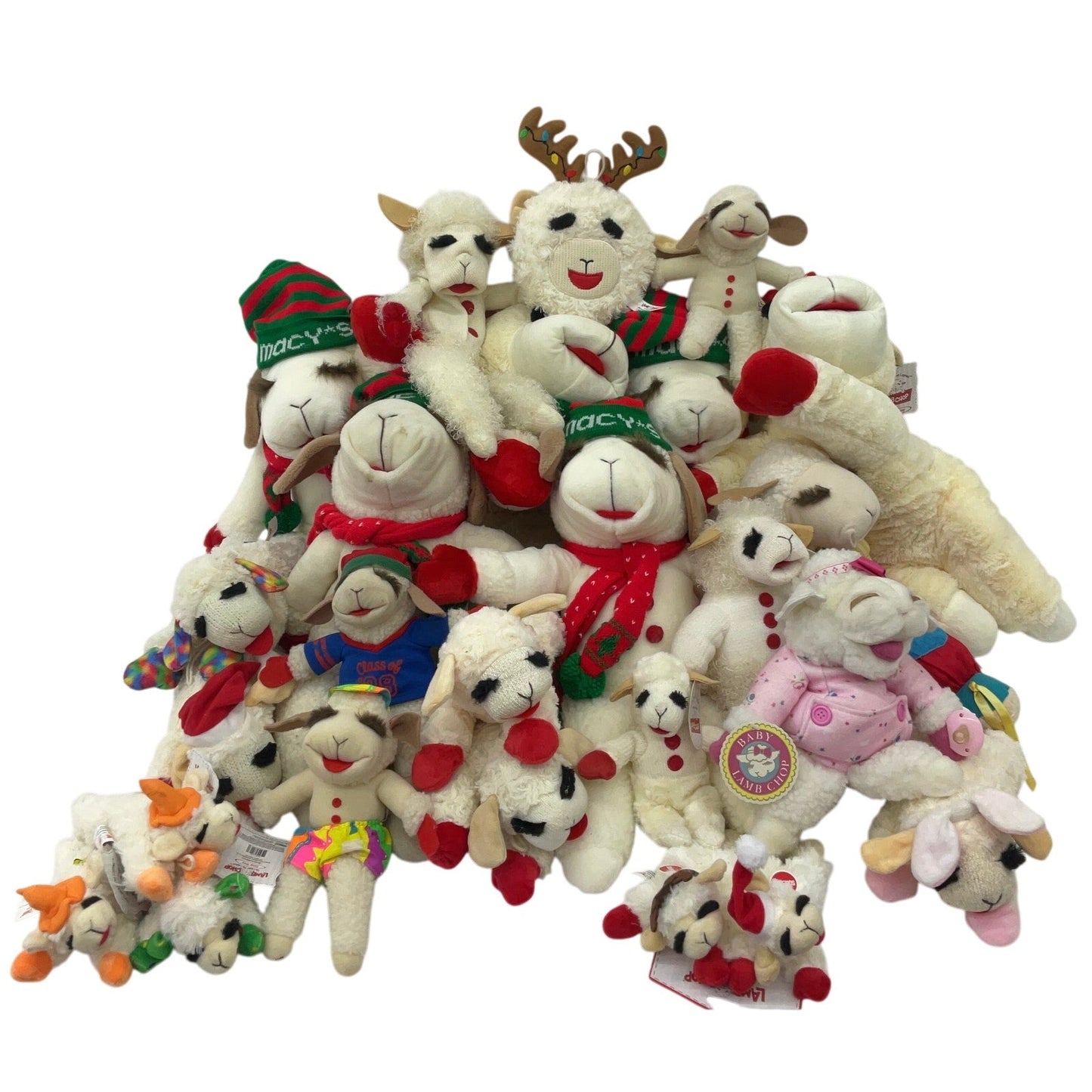 Preowned Shari Lewis' Lamb Chop Stuffed Animals Plush Dolls LOT 13 lbs Mixed - Warehouse Toys