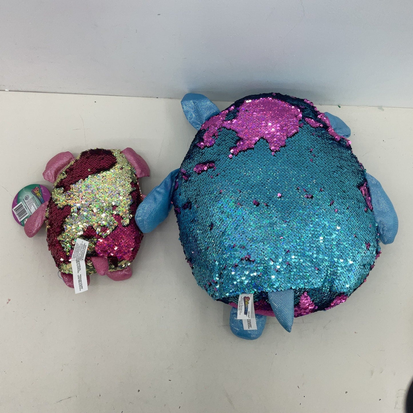 Preowned Shimmeez Sequin Unicorn Plush Stuffed Animals LOT 2 - Warehouse Toys