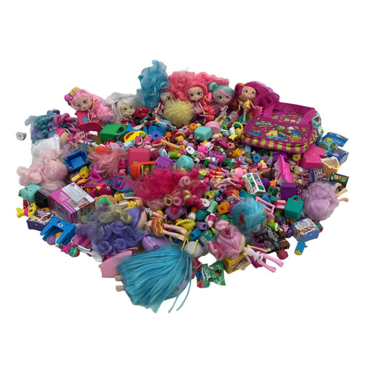 Preowned Shopkins Play Dolls Mixed Accessories Mini Figures LOT 17 lbs - Warehouse Toys