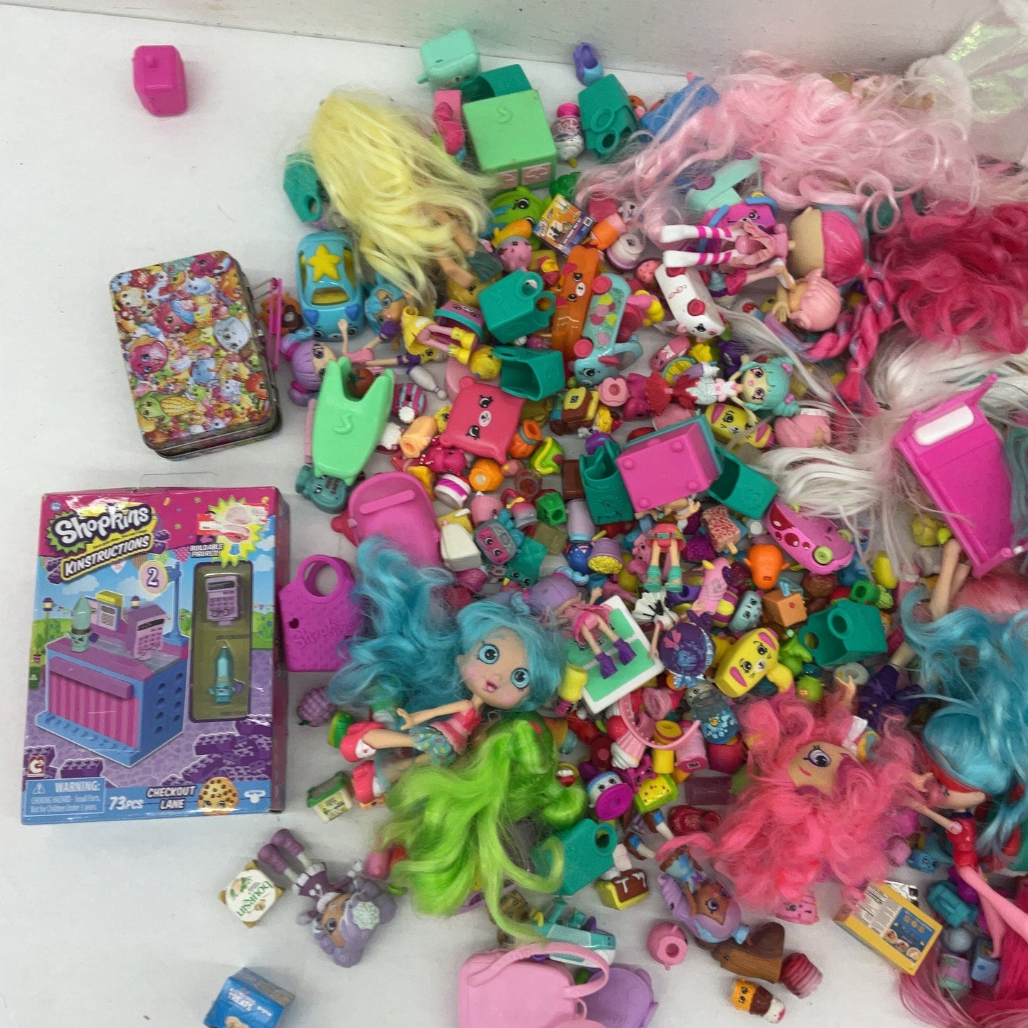 Preowned Shopkins Shoppies Dolls Playset Parts Accessories Figures LOT 10 lbs - Warehouse Toys