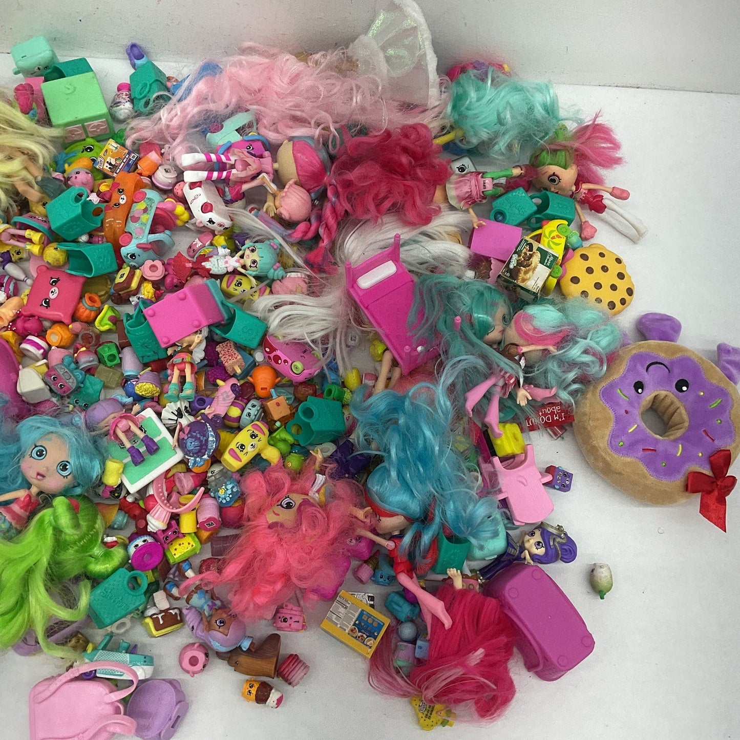 Preowned Shopkins Shoppies Dolls Playset Parts Accessories Figures LOT 10 lbs - Warehouse Toys