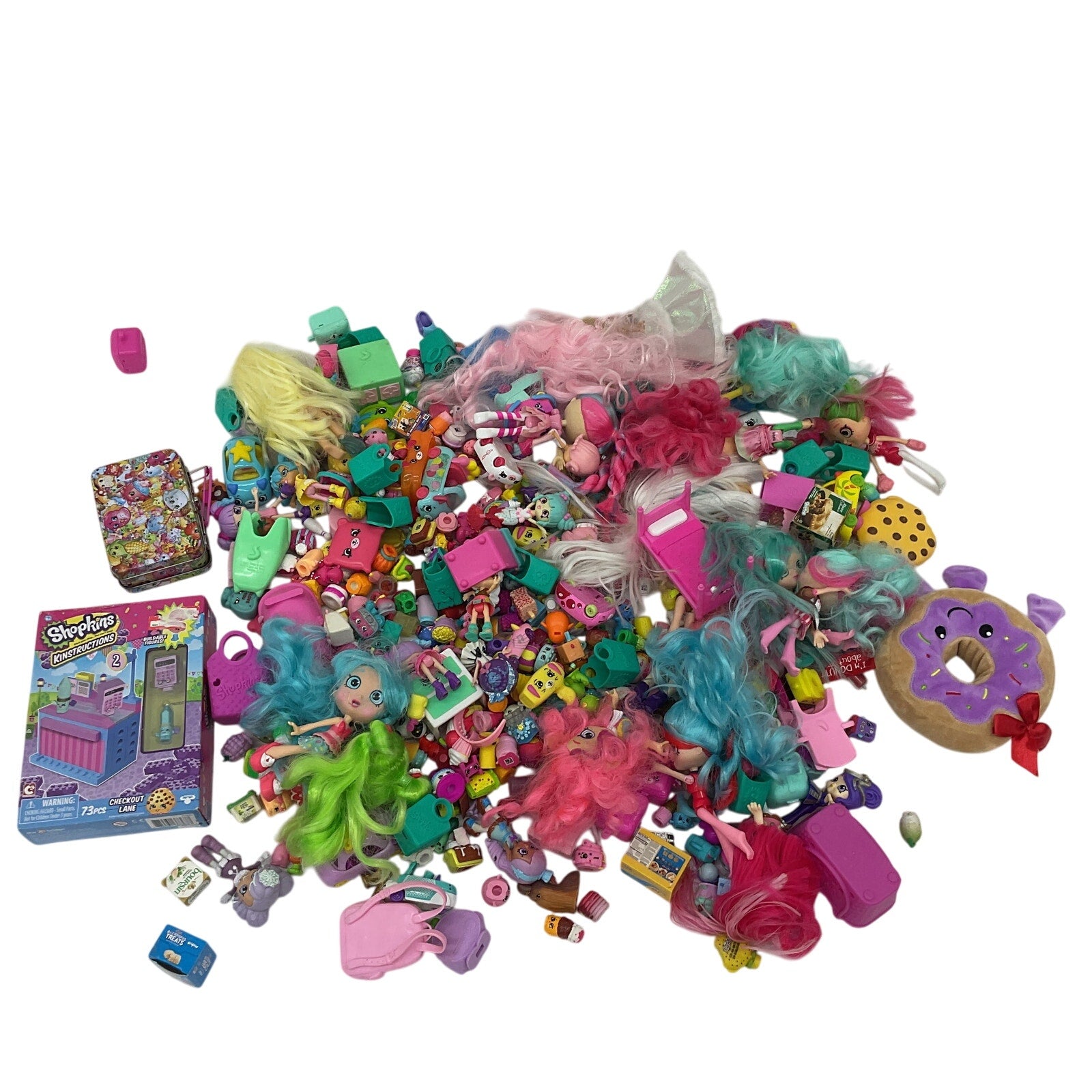 Preowned Shopkins Shoppies Dolls Playset Parts Accessories Figures LOT 10 lbs - Warehouse Toys