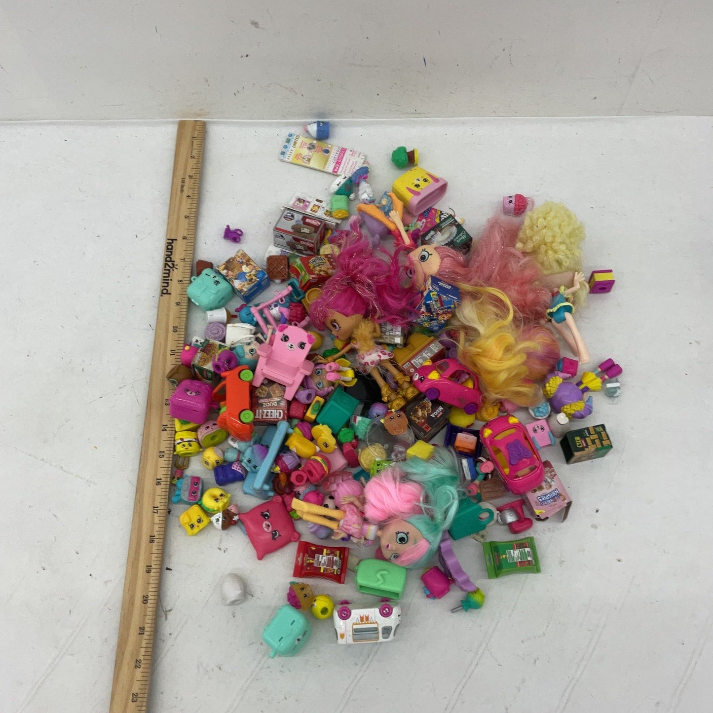 Preowned Shopkins Shoppies Dolls Playset Parts Accessories Figures LOT 3 lbs - Warehouse Toys