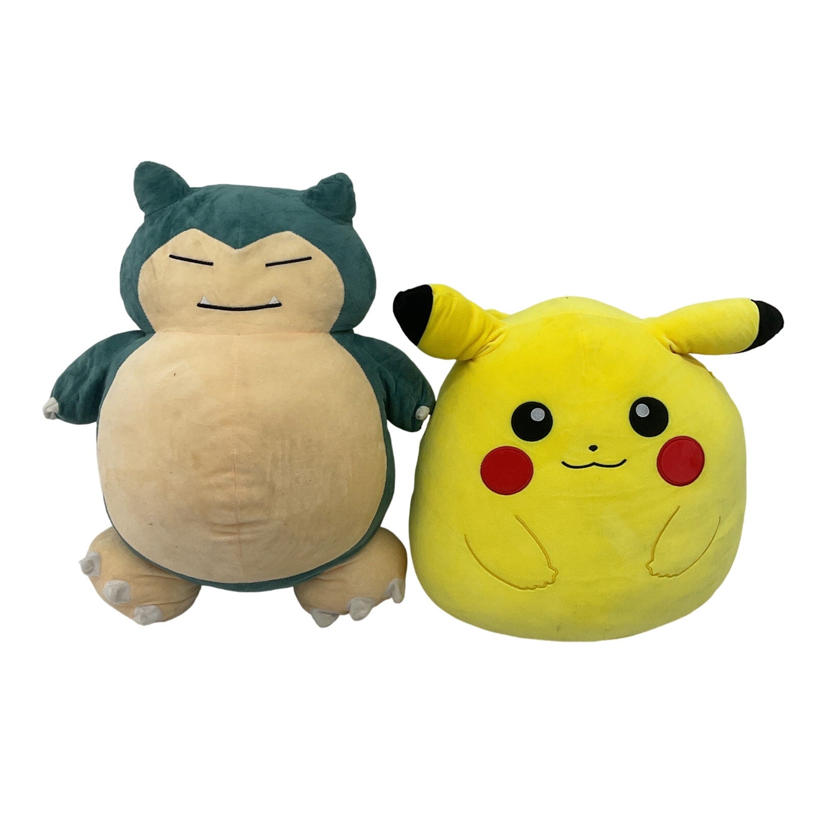 Preowned Snorlax & Pikachu Large Sized Pokemon Stuffed Animals LOT of 2 - Warehouse Toys